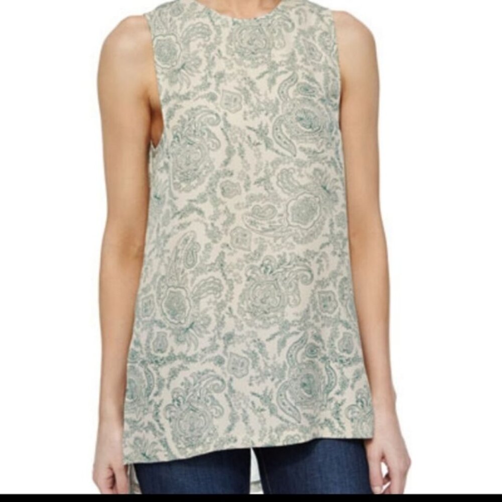 NWT Theory Sharlia Paisley Silk Tunic Size S